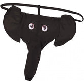 Elephant Thong Mens Lingerie Black Stretch Cotton One Size Mens Thongs